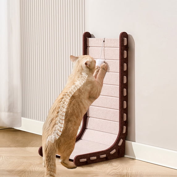 L-Shaped Vertical Cat Scratcher – Durable Scratching Post with Space-Saving Design, Mess-Free & Easy Clean for Indoor Cats (36x30x5cm)