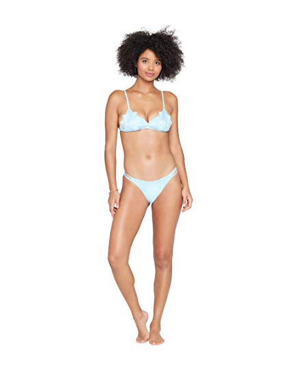 L*Space Jean Bikini Top Blue Siee 36C-D
