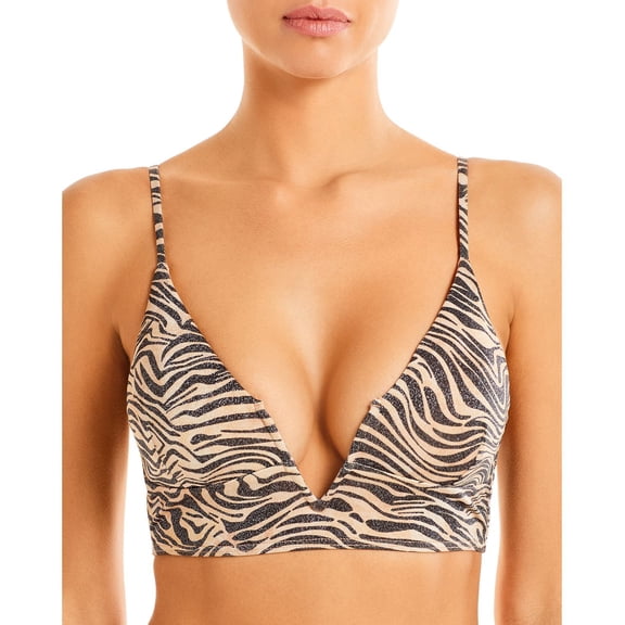 L Space Siren V-Wire Bikini Top, Orange, Small