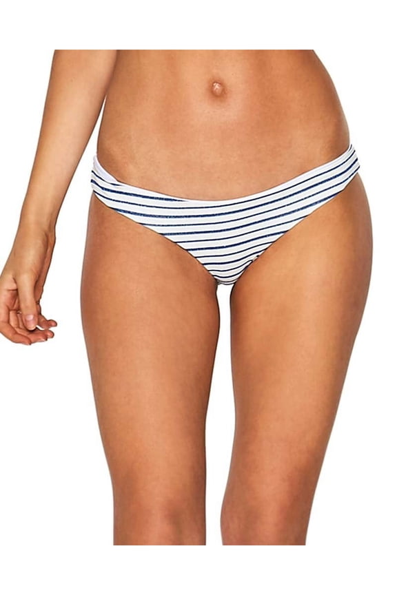 L*Space Women's Horizon Stripe Sandy Bikini Bottoms Swimwear Royal Size L
