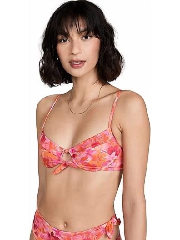 L*Space Women's Into The Tropics Rose Swim Top, LSRST22, Into The Tropics, S