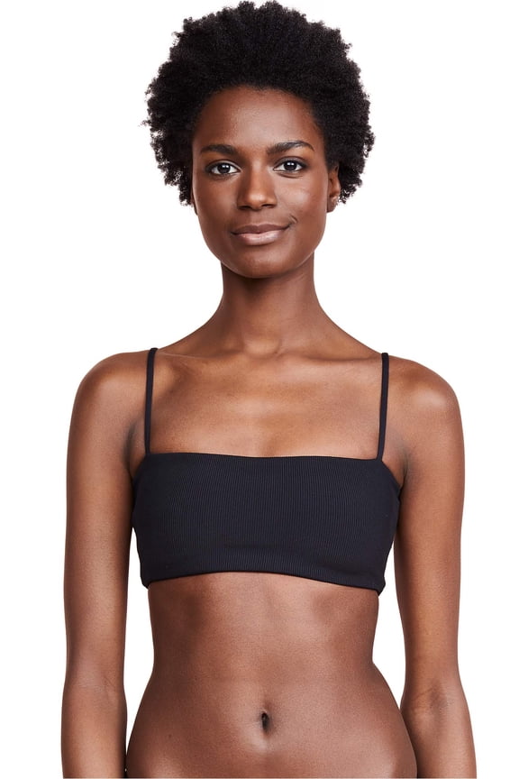 L*Space Women's Rebel Bikini Top, Black, XS