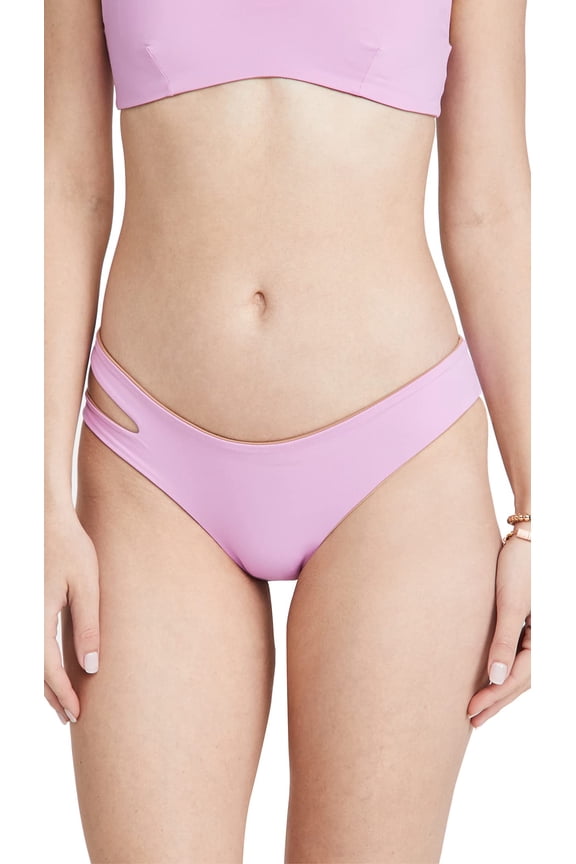 L*Space Women's Reversible Breakers Bikini Bottoms, Putty, Tan, S