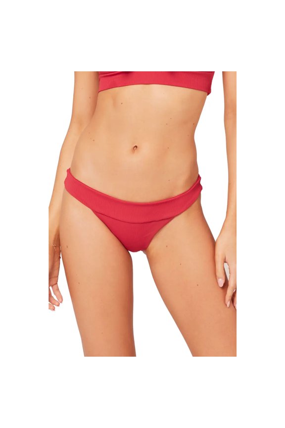 L*Space Women's Ridin' High Veronica Banded Bottom Strawberry Size L