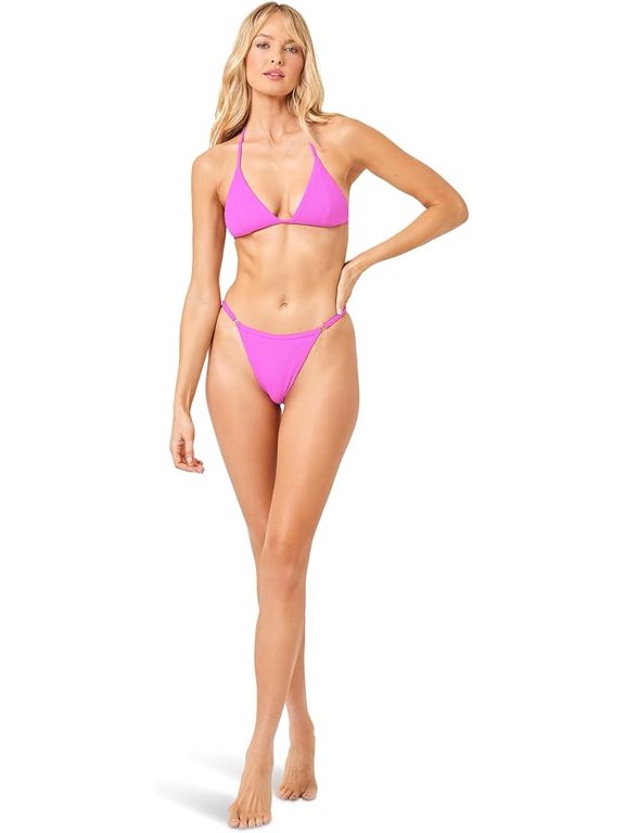 L*Space Women's Standard Remi Bottom Bitsy, Bright Fuchsia