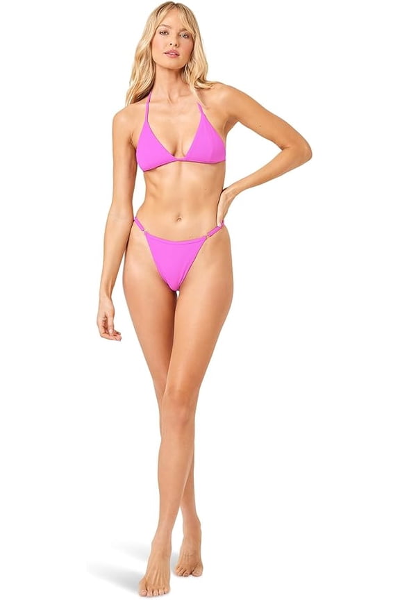 L*Space Women's Standard Remi Bottom Bitsy, Bright Fuchsia
