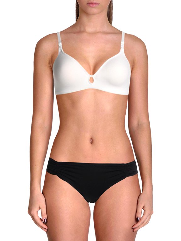 Womens Hipster Ruched Sides Swim Bottom Separates