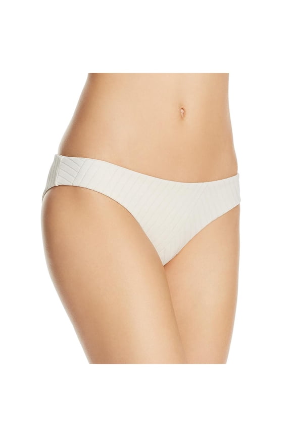 Womens Sandy Textured Slimming Bikini Swim Bottom Ivory L
