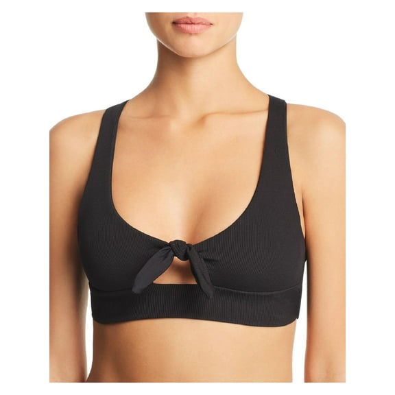 L Space Womens Tara Racerback Keyhole Swim Top Separates Black S