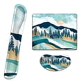 thumbnail image 1 of L-Spoutto Ergonomic Memory Foam Wrist Rest Set, Green Forest, 3-Piece for Keyboard and Mouse, 1 of 5