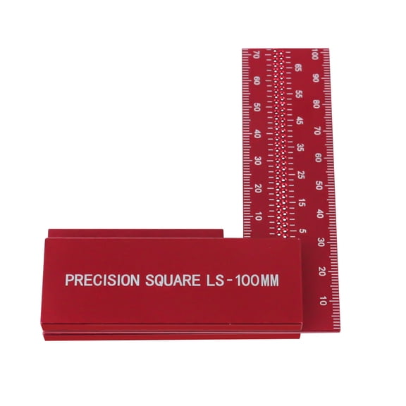 L Square Ruler, 4 Inch Aluminum Alloy Square Ruler in L Shap, Woodworking Tools with High Accuracy, 90 Degree Carpenter Measuring Tool for Woodworking
