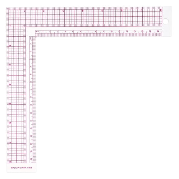 Allio L-Square Ruler Clear Sewing Rulers, 8 Inch Plastic Measure Tailor Rulers 90 Degree Clear Sewing Ruler Square Framing Measuring Tool Fabric Sewings Measuring Supplies for Pattern Making