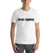 L Stone Harbor Slasher Style Short Sleeve Cotton T-Shirt By Undefined Gifts