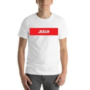 L Super Red Block Jesup Short Sleeve Cotton T-Shirt By Undefined Gifts