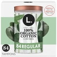 thumbnail image 1 of L. Tampons Regular Absorbency, Made with Organic Cotton, 84 CT, 1 of 6