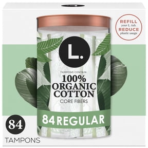 L. Organic Cotton Tampons Regular Absorbency, 84 Count