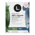 thumbnail image 1 of L. Tampons, Regular/Super Absorbency, Made with Organic Cotton, 18 Count, 1 of 2