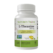L-Theanine 200mg - 120 Vegetarian Capsules - Non GMO Project Verified - Natures Trove