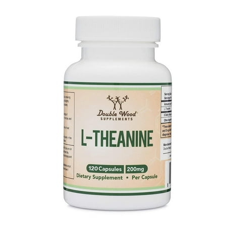 L-Theanine 200mg Capsules (Third Party Tested), 60 Capsules by Double Wood Supplements