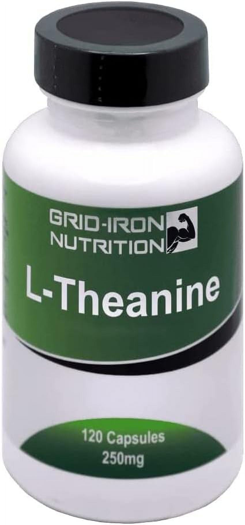 Gridiron Nutrition LTheanine 250mg 120 Capsules, Double Strength Amino