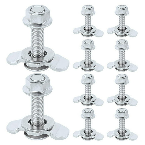 L Track Threaded Stud Fittings L-Track Threaded Double Stud Lug Fitting Tie Down, Used with L Track Rails, Silver