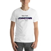L Tri Color Johnstown New York Short Sleeve Cotton T-Shirt By Undefined Gifts