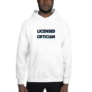 L Tri Color Licensed Optician Hoodie Pullover Sweatshirt By Undefined Gifts