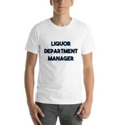 L Tri Color Liquor Department Manager Short Sleeve Cotton T-Shirt By Undefined Gifts