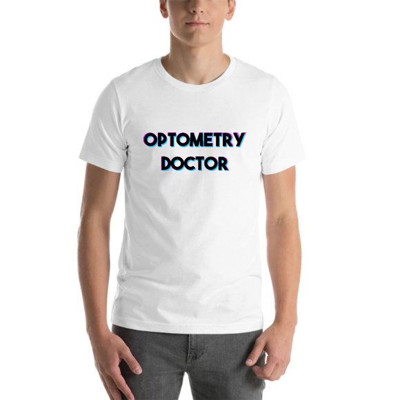 L Tri Color Optometry Doctor Short Sleeve Cotton T-Shirt By Undefined Gifts