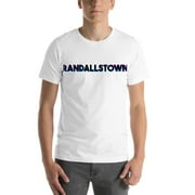 L Tri Color Randallstown Short Sleeve Cotton T-Shirt By Undefined Gifts