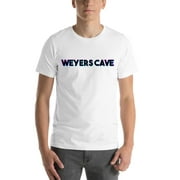 L Tri Color Weyers Cave Short Sleeve Cotton T-Shirt By Undefined Gifts