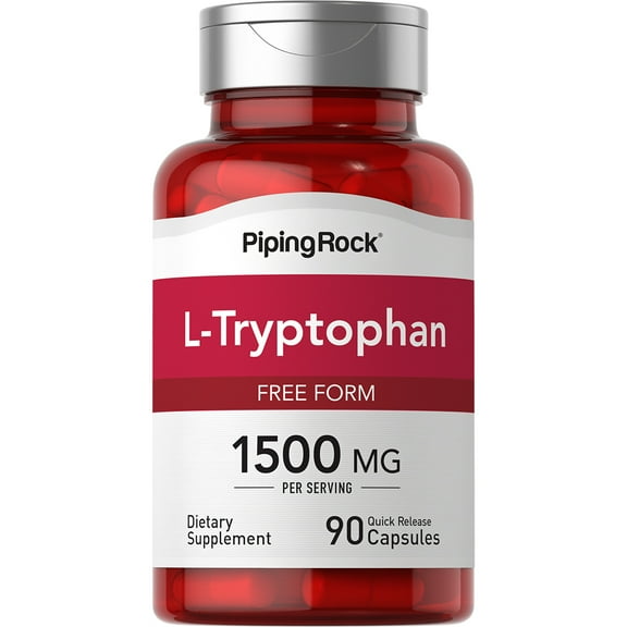 L-Tryptophan 1500 mg (per serving) | 90 Capsules for Men and Women | by Piping Rock