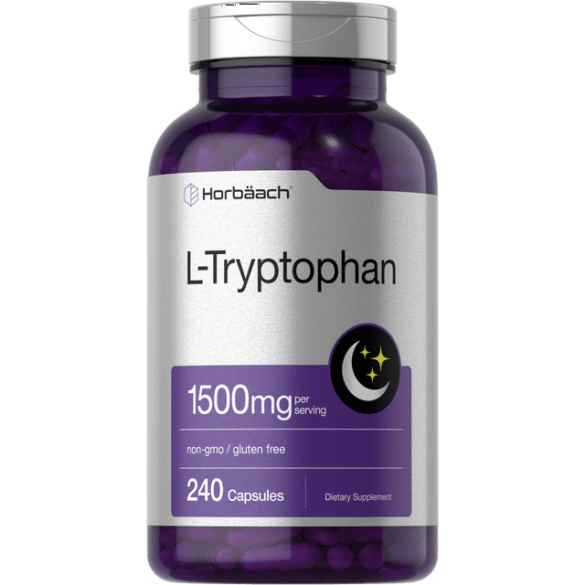 L Tryptophan 1500mg 240 Capsules Extra Strength by Horbaach