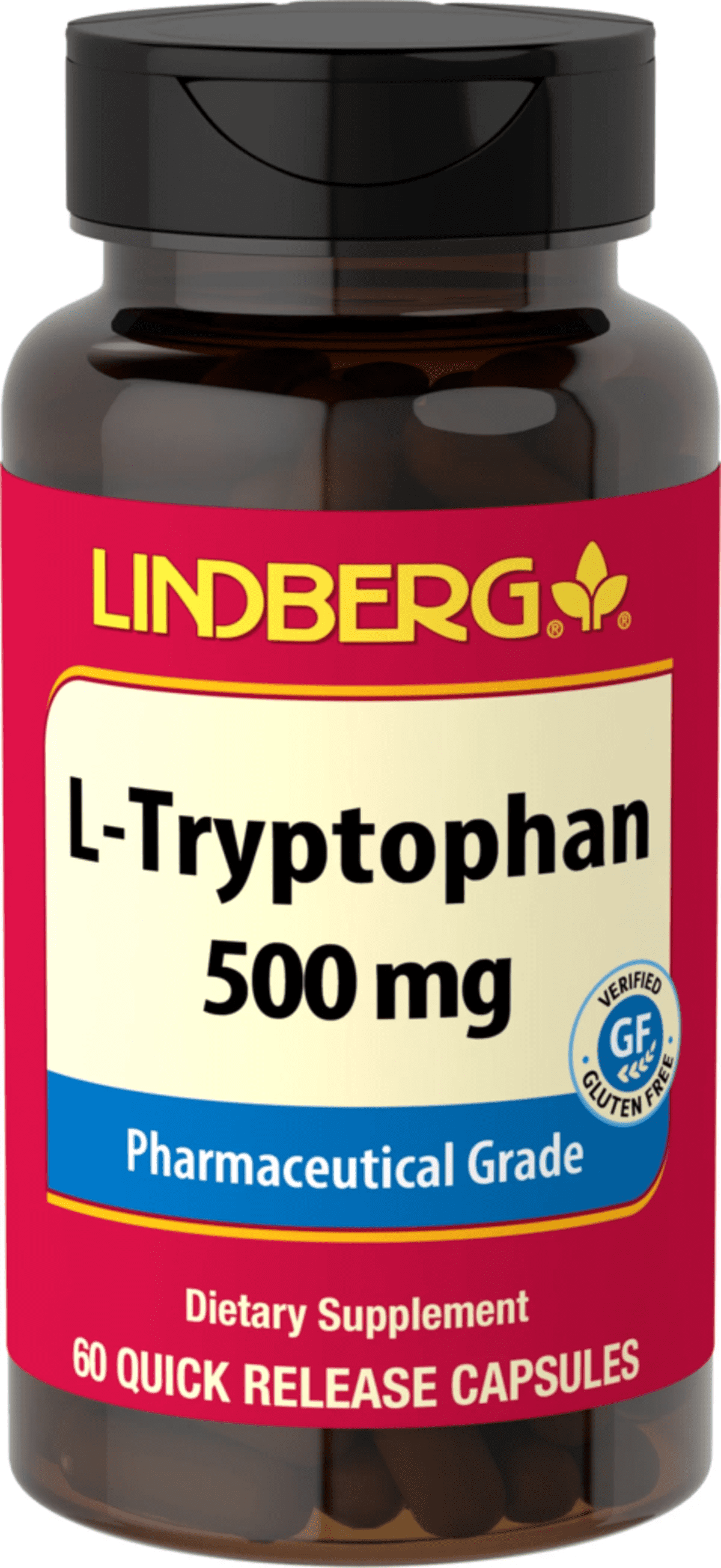 LTryptophan 500mg 60 Capsules NonGMO, Gluten Free Supplement By