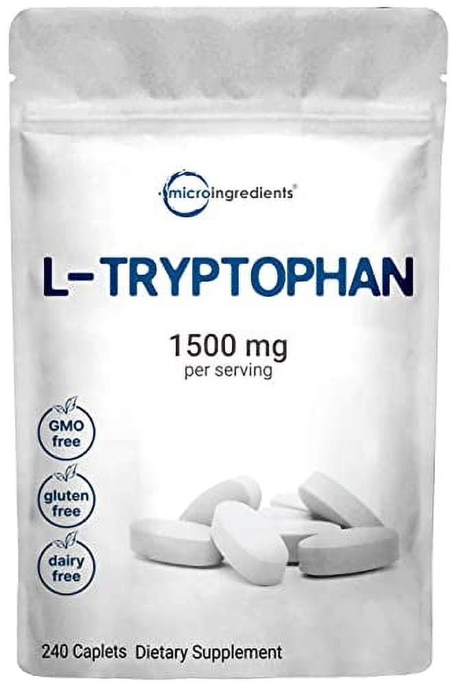 LTryptophan Supplement, Tryptophan Sleep Aid, 1500mg Per Serving, 240