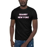 L Two Tone Granby New York Short Sleeve Cotton T-Shirt By Undefined Gifts