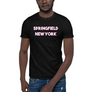 L Two Tone Springfield New York Short Sleeve Cotton T-Shirt By Undefined Gifts