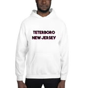 L Two Tone Teterboro New Jersey Hoodie Pullover Sweatshirt By Undefined Gifts