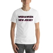 L Two Tone Weehawken New Jersey Short Sleeve Cotton T-Shirt By Undefined Gifts