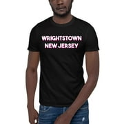 L Two Tone Wrightstown New Jersey Short Sleeve Cotton T-Shirt By Undefined Gifts