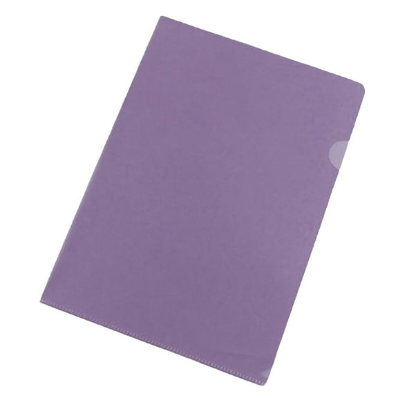 L Type Plastic Folder, Project Pockets, Transparent Document Folder for Paper, Plastic Paper Jacket Sleeves, Side Semi-Circular Opening, 1 Folder