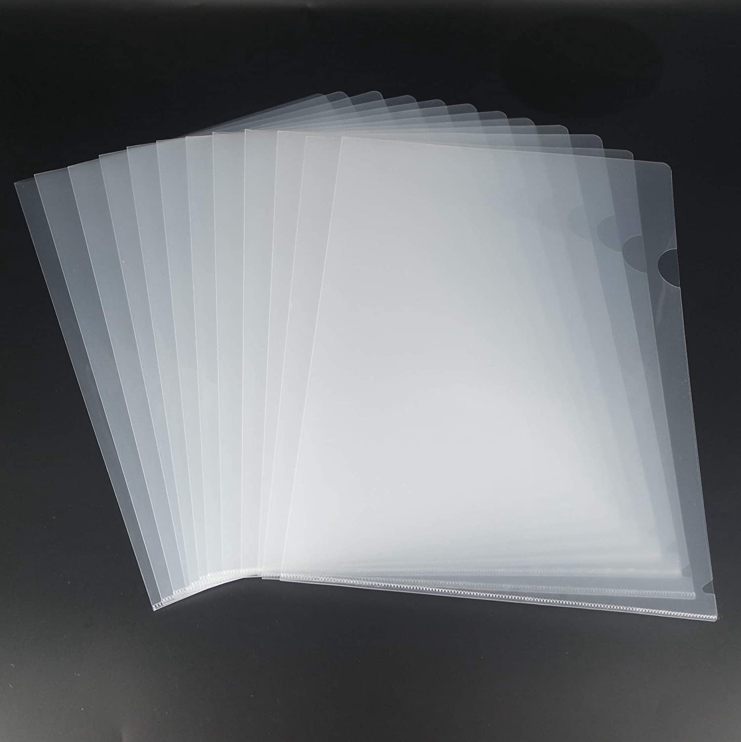 L-Type Plastic Folder Safe Project Pockets Transparent Clear Document ...