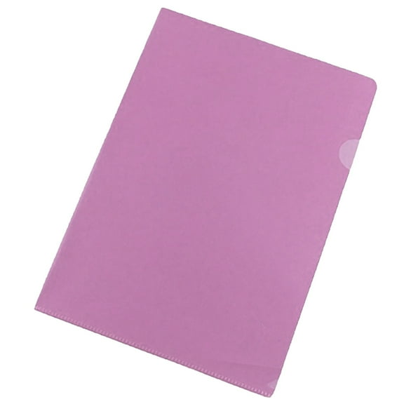 L-Type Plastic Folder Safe Project Pockets Transparent Clear Document Folder for Paper, Plastic Paper Jacket Sleeves in Assorted Project Folders Pink, A4