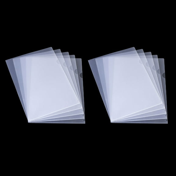 L-Type Plastic Project Pocket File Clear Document Folder Clear Folders Fit for A4/Letter Size,School Office Supplies