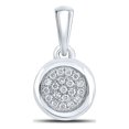 thumbnail image 1 of L U DIAMONDS 10k White Gold Diamond Pendant 1/6 Ctw, 1 of 3