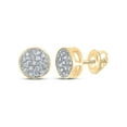 thumbnail image 1 of L U DIAMONDS 10k Yellow Gold Mens Diamond Earrings 1/6 Ctw, 1 of 2