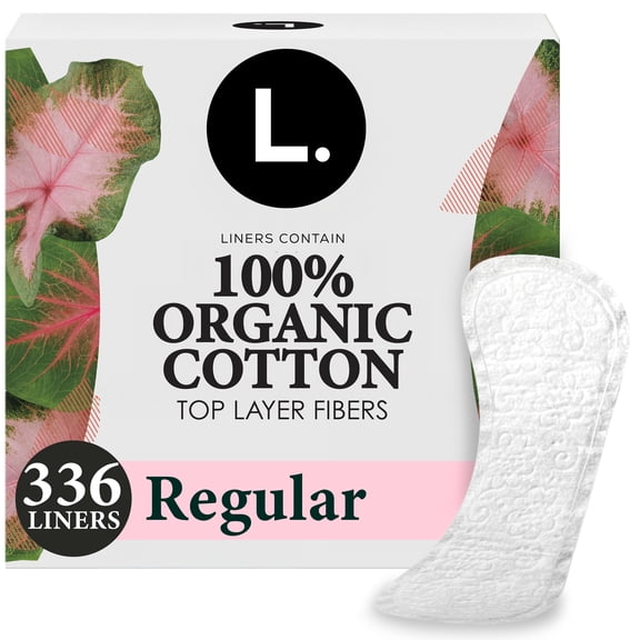 L. Liners for Women, Organic Cotton Top Layer, Regular Coverage, 336 count