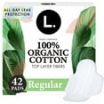 thumbnail image 1 of L. Ultra Thin Pads, Organic Cotton Top Layer, Regular, 42 Count, 1 of 12