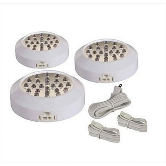 L Under Cabinet Puck Led 3 Lights White