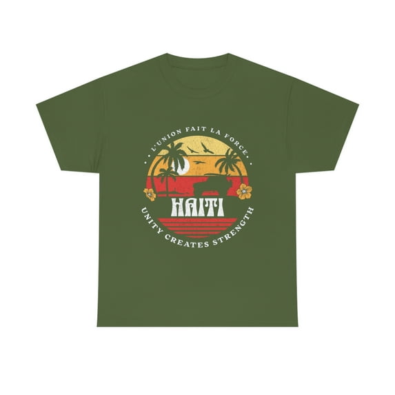 L'Union La Force Unity Creates Strength Haiti Independence Haitian Flag Pride Tee